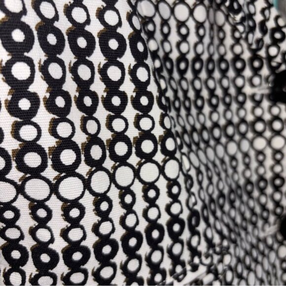 CAbi Women’s 12 Black White Brown Patterned Short Blazer Buttons Pockets Gathers - Picture 6 of 11